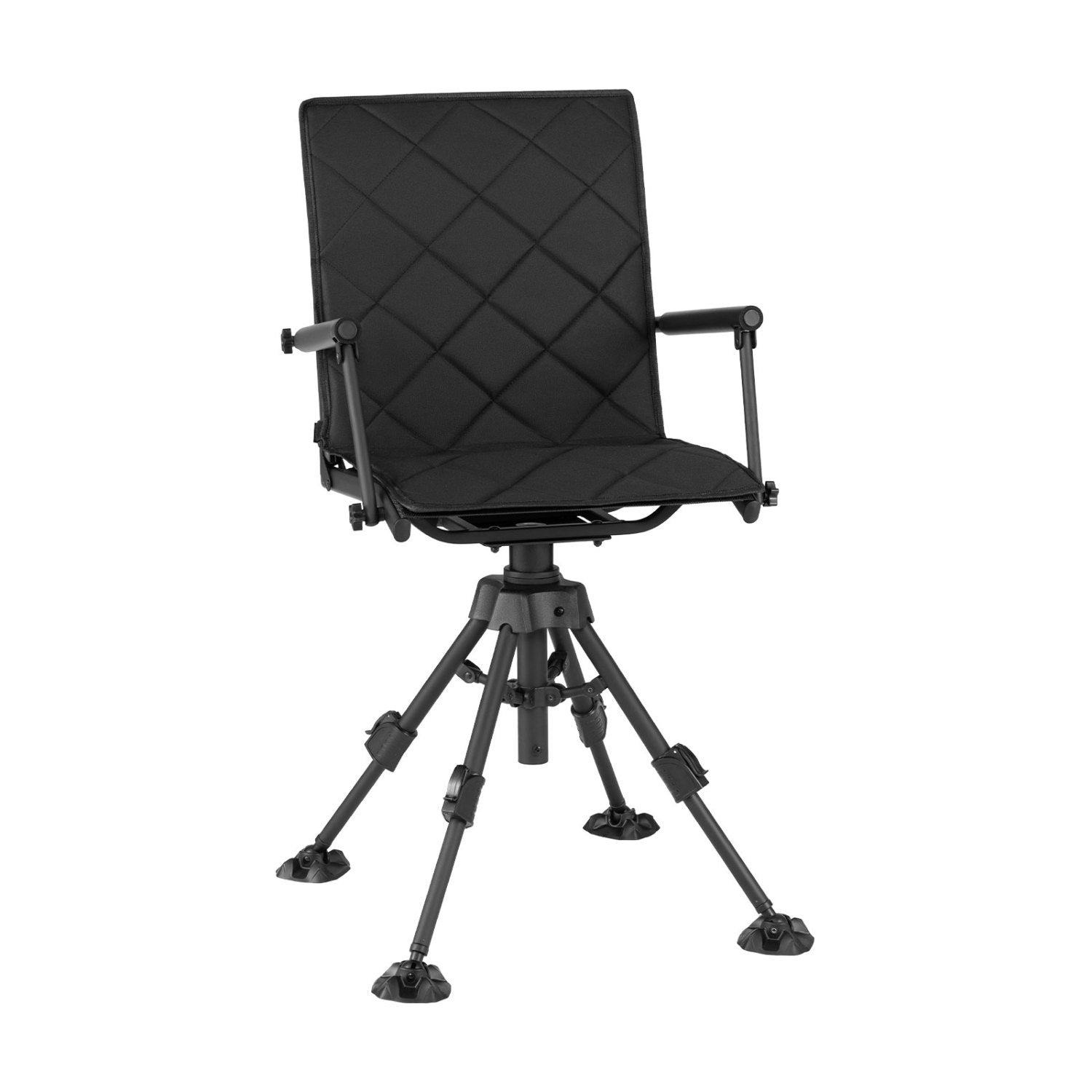 360° Silent Swivel Hunting Seat with 5-Level Adjustable-Black