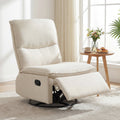 360° Swivel Rocking Chair with Cushioned Back for Living Room-Beige
