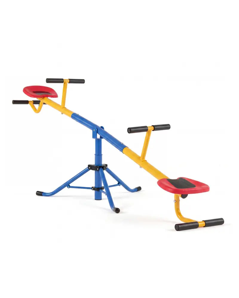 360Â°Rotation Kids Seesaw Swivel Teeter Totter Playground Equipment - Black - Seesaws