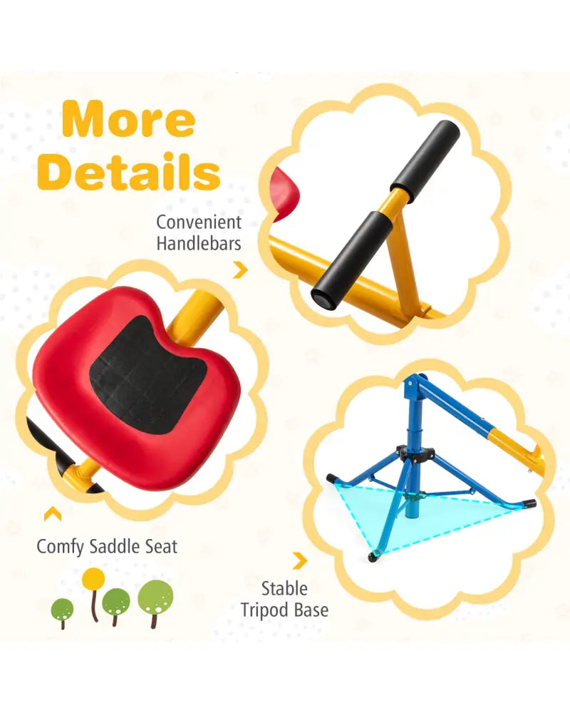 360Â°Rotation Kids Seesaw Swivel Teeter Totter Playground Equipment - Black - Seesaws