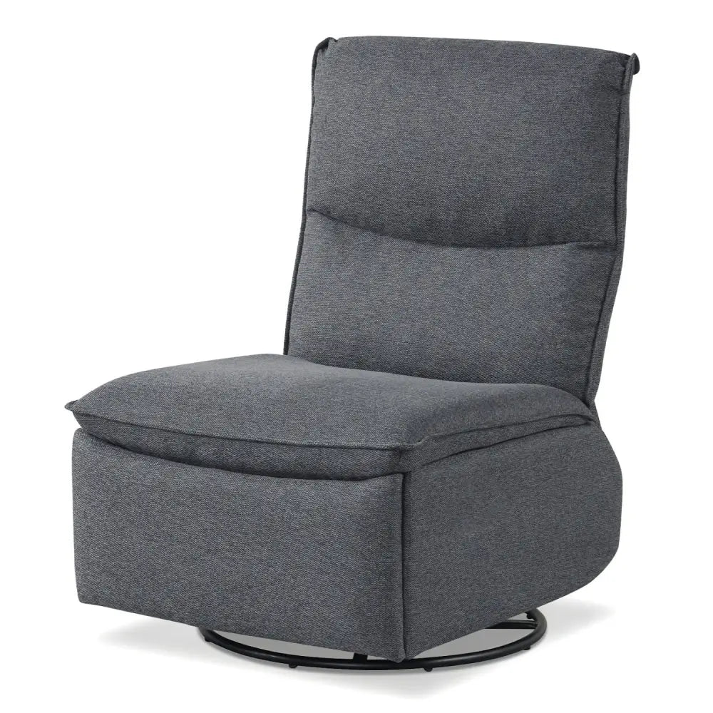 360Â° Swivel Rocking Chair with Cushioned Back for Living Room-Gray - Gray - Recliners