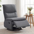 360Â° Swivel Rocking Chair with Cushioned Back for Living Room-Gray - Gray - Recliners