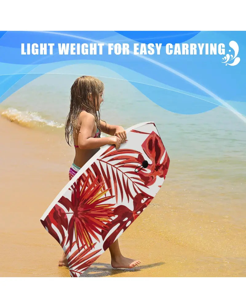 37 Inch Lightweight Surfboard With Fin EPS Core for Kids and Adults-M - Red - Surfing