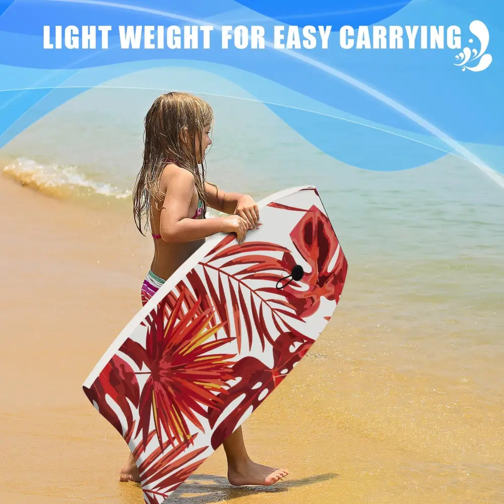 37 Inch Lightweight Surfboard With Fin EPS Core for Kids and Adults-M - Red - Surfing