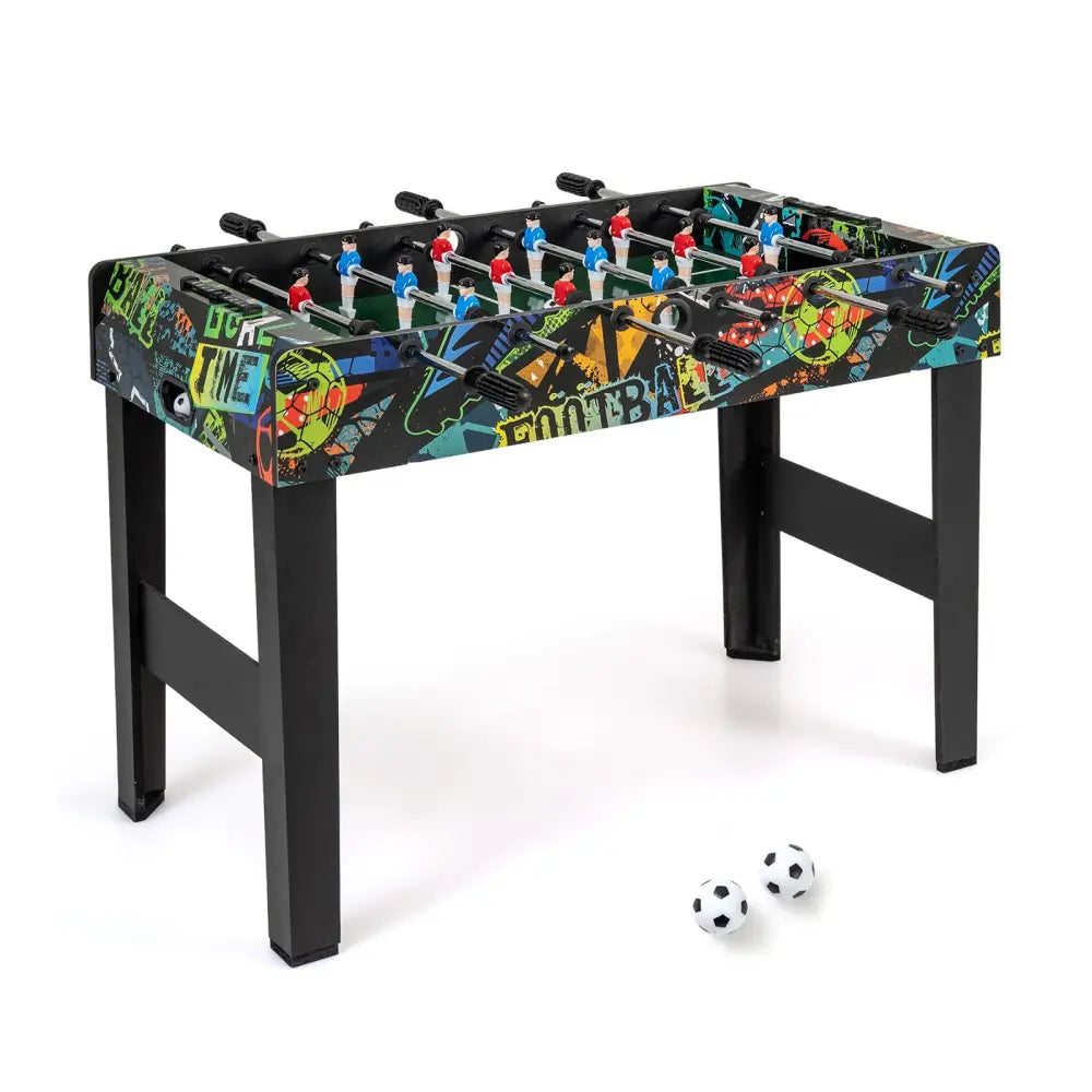 37 Inch Mini Foosball Table 2-in-1 Game Table with Detachable Legs for Tabletop-Black - Black - Game Room