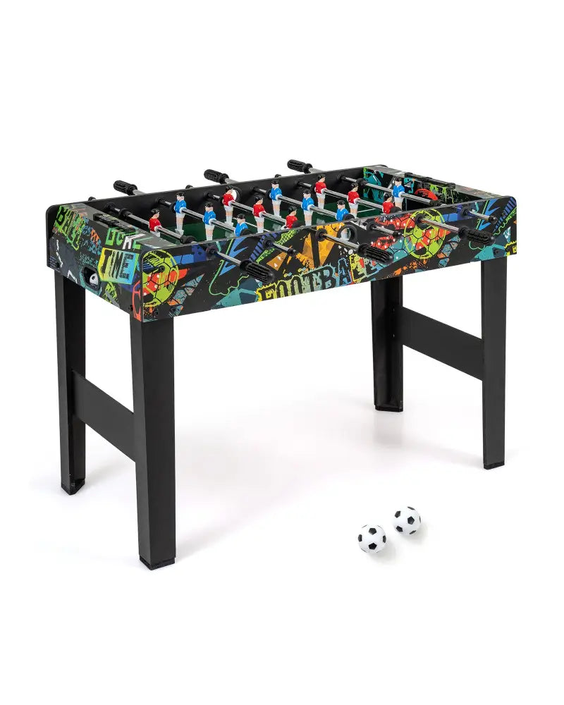 37 Inch Mini Foosball Table 2-in-1 Game Table with Detachable Legs for Tabletop-Black - Black - Game Room