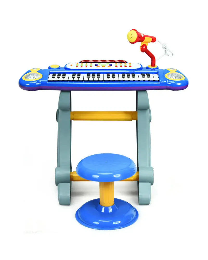 37 Key Electronic Keyboard Kids Toy Piano-Blue - Blue - Pianos & Keyboards