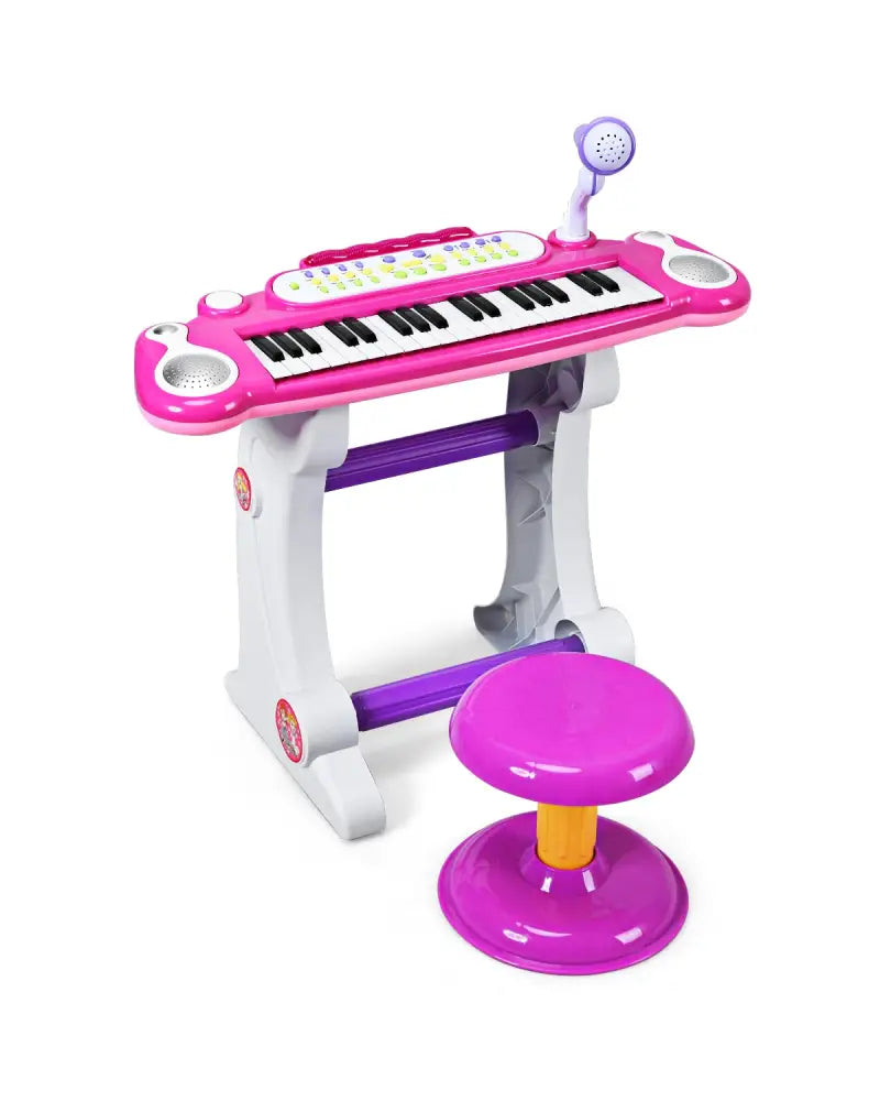 37 Key Electronic Keyboard Kids Toy Piano-Pink - Pink - Pianos & Keyboards