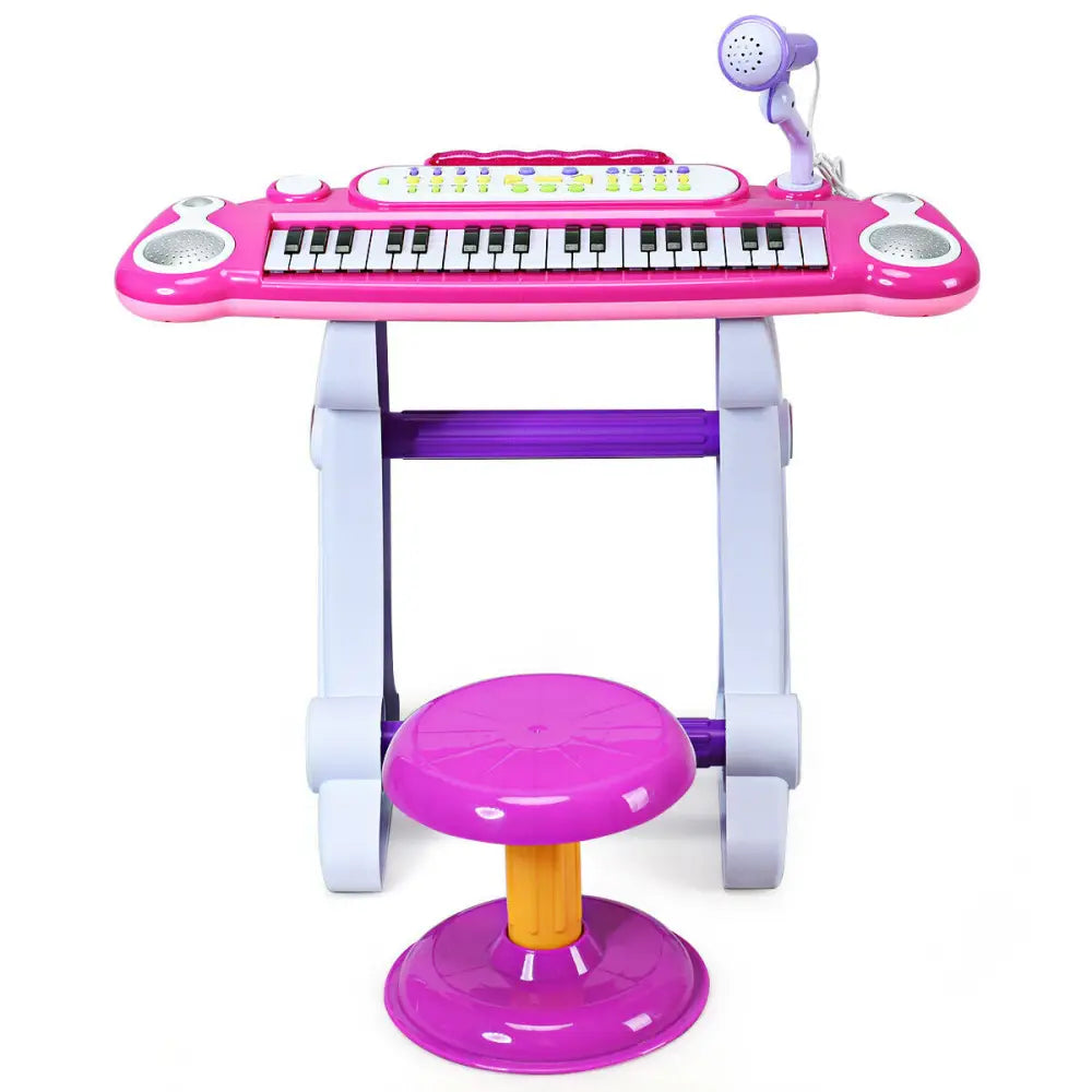 37 Key Electronic Keyboard Kids Toy Piano-Pink - Pink - Pianos & Keyboards