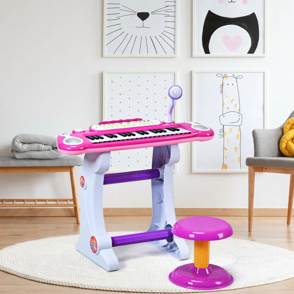 37 Key Electronic Keyboard Kids Toy Piano-Pink - Pink - Pianos & Keyboards