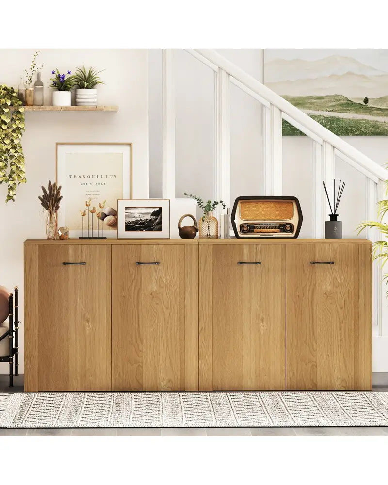 38’’ Buffet Modern Sideboard Cabinet with Storage-Natural - Natural - Cabinets & Chests