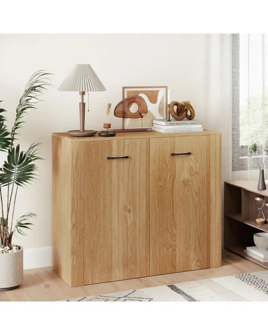 38’’ Buffet Modern Sideboard Cabinet with Storage-Natural - Natural - Cabinets & Chests