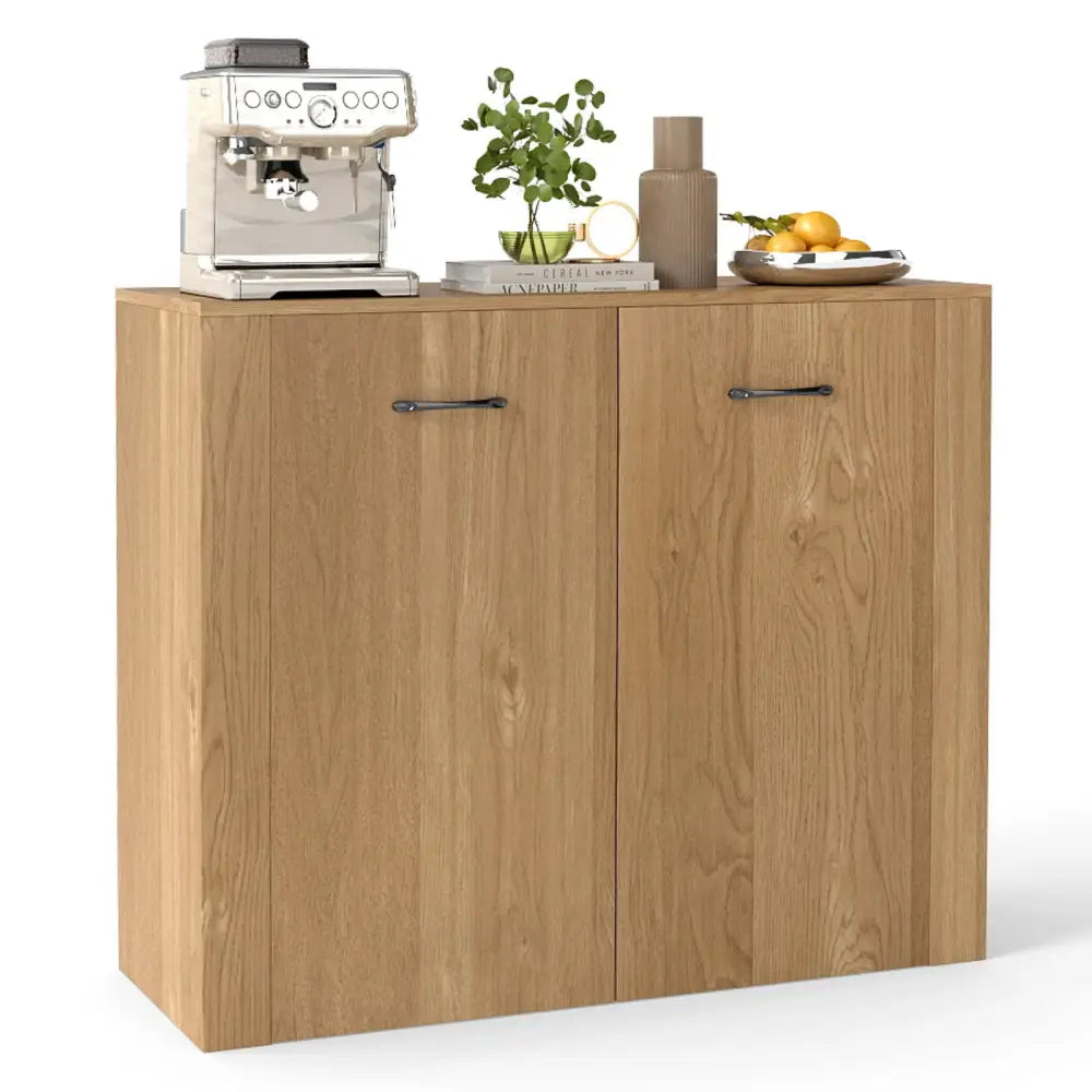 38’’ Buffet Modern Sideboard Cabinet with Storage-Natural - Natural - Cabinets & Chests