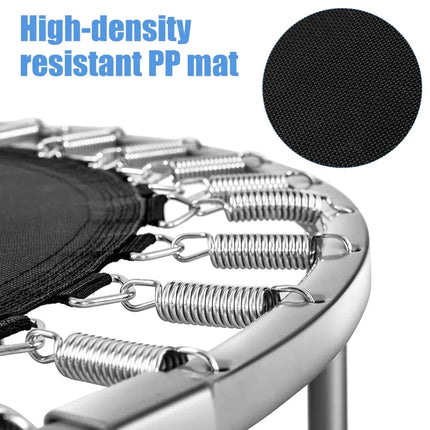 38 Inch Mini Folding Trampoline Portable Recreational Fitness Rebounder-Gray - Gray - Trampolines