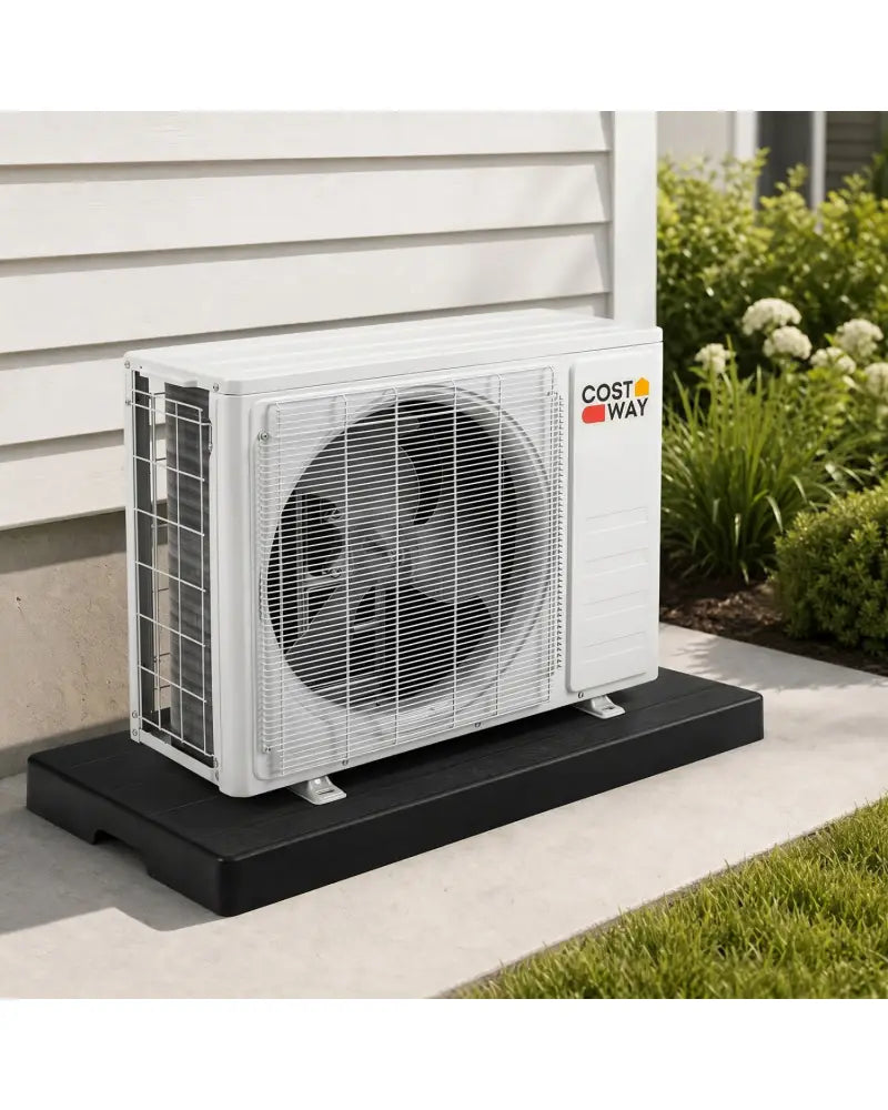 38’’ x 18’’ x 3’’ Mini Split Condenser Pad for Ductless Heat Pump HVAC Systems-Black - Black - Mini Split AC Parts &