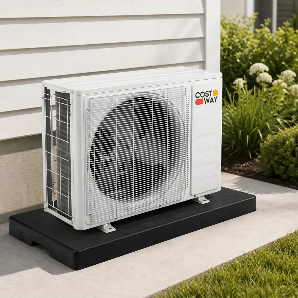 38’’ x 18’’ x 3’’ Mini Split Condenser Pad for Ductless Heat Pump HVAC Systems-Black - Black - Mini Split AC Parts &