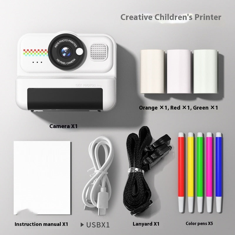 Kids Instant Print Camera HD Photo Video Toy with MP3 & USB Charging Blocks