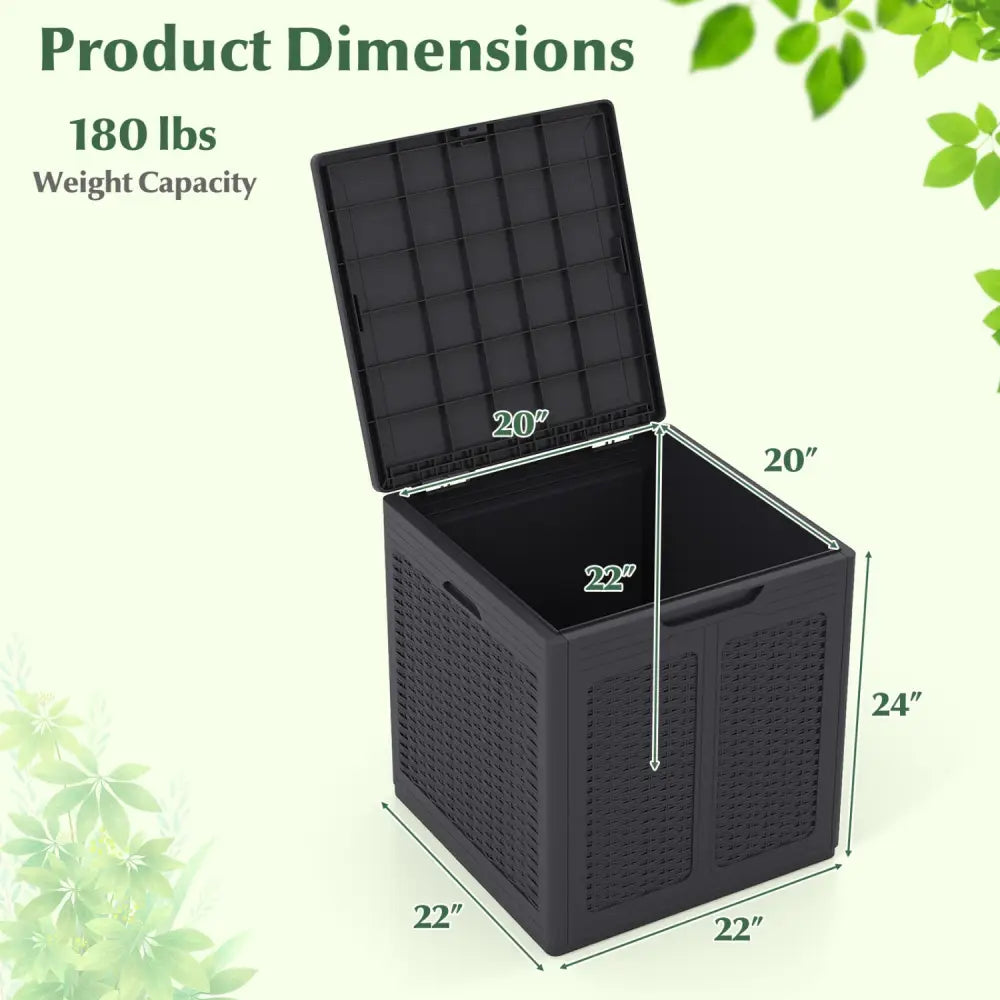 39 Gallon Deck Box with Lockable Lid Package Delivery Box for Patio Furniture Cushions-Brown - Brown - Sheds & Outdoor