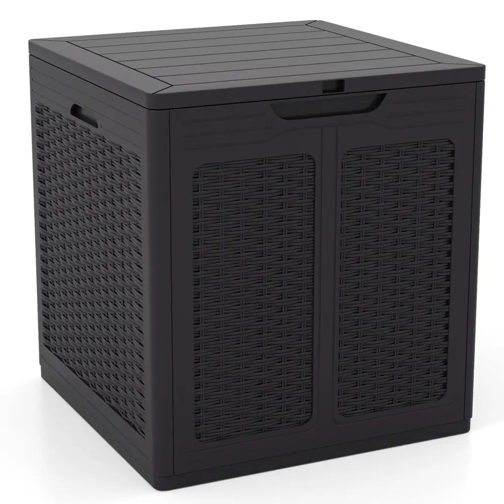 39 Gallon Deck Box with Lockable Lid Package Delivery Box for Patio Furniture Cushions-Brown - Brown - Sheds & Outdoor