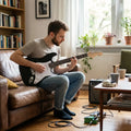 39 Inch Full Size Electric Guitar Beginner Kit with Amplifier for Starter-Black - Black - Guitar & Strings