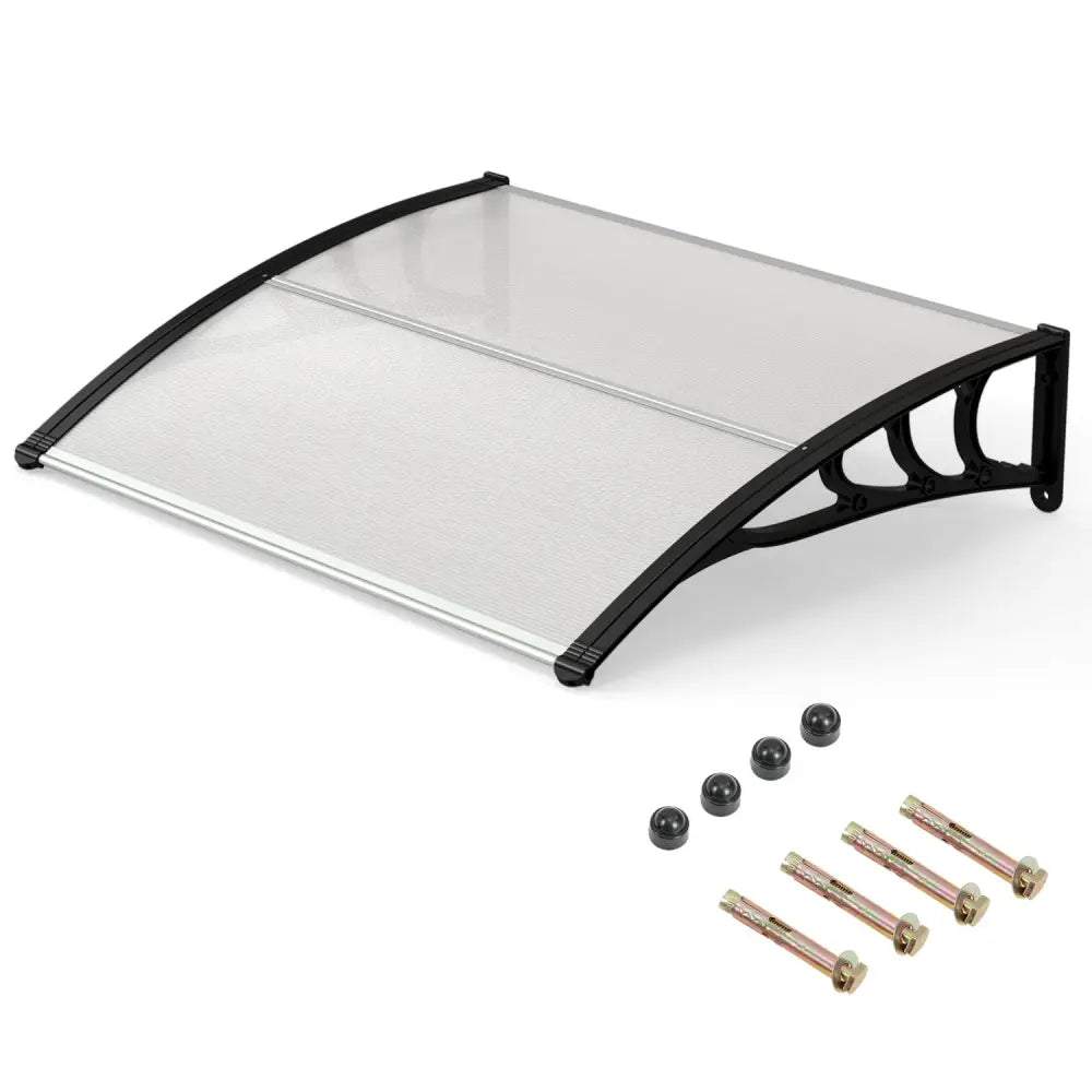 39 x 30 Inch Outdoor Front Door Window Awning Door Canopy Exterior-Black - Black - Outdoor Shades