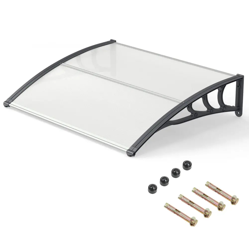 39 x 30 Inch Outdoor Front Door Window Awning Door Canopy Exterior-Gray - Gray - Outdoor Shades