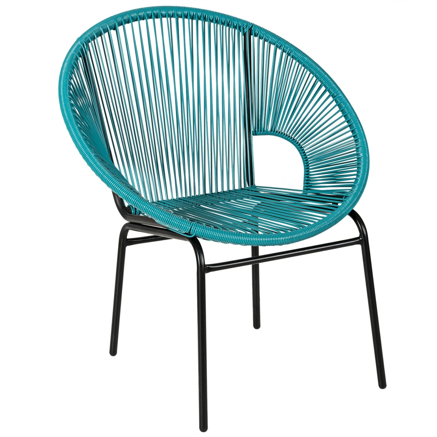 Ensemble de bistrot 3 pièces Acapulco pour patio avec table en verre - Turquoise