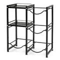 3-Tier 5 Gallon Water Jug Holder with Shelves-Black