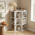 3-Tier Corner Cabinet with Charging Station for Bedroom-White
