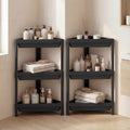 3-Tier Corner Shower Caddy 2-Pack with Detachable Design-Black