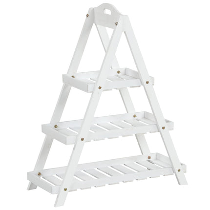 3-Tier Plant Stand Flower Pot Display Shelf-White