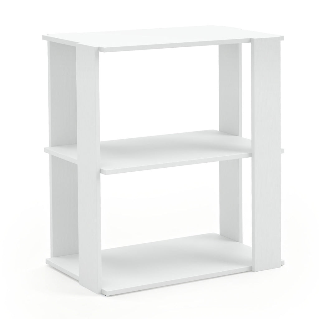 3-Tier Shoe Rack Set of 2 with Stackable Design and Anti-Tipping Device for Closet-White