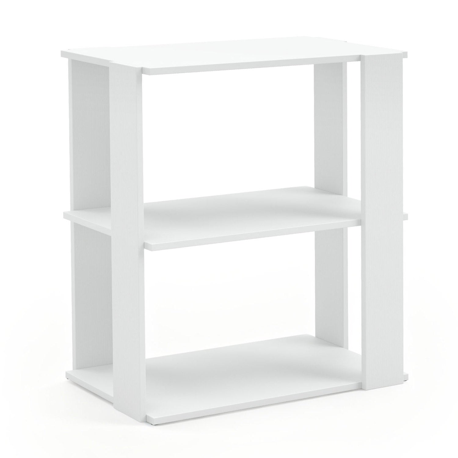 3-Tier Shoe Rack Set of 2 with Stackable Design and Anti-Tipping Device for Closet-White