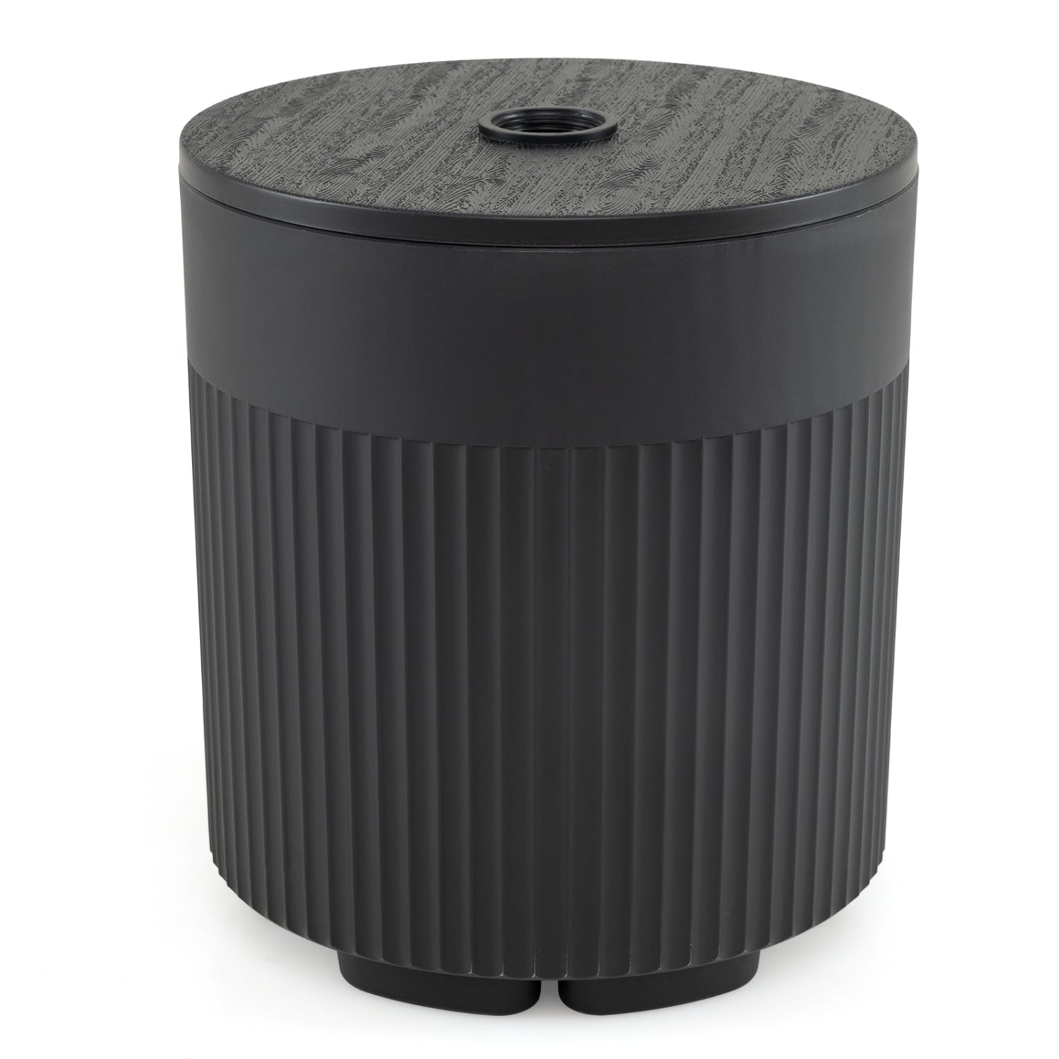 3-in-1 All-Weather Outdoor HDPE Umbrella Base with Water Bag and  2 Umbrella Hole for Patio-Black