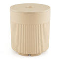 3-in-1 All-Weather Outdoor HDPE Umbrella Base with Water Bag and  2 Umbrella Hole for Patio-Beige