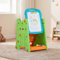3 in 1 Art Easel for Kids with Double Sided Magnetic Board-Green