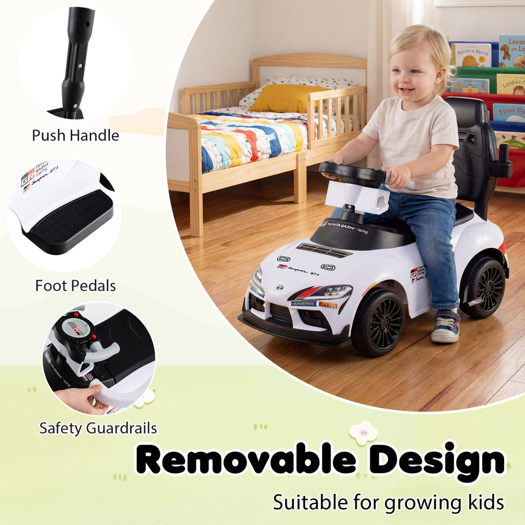 3-in-1 Toyota Licensed Foot-to-Floor Stroller Sliding Walking Toy-White