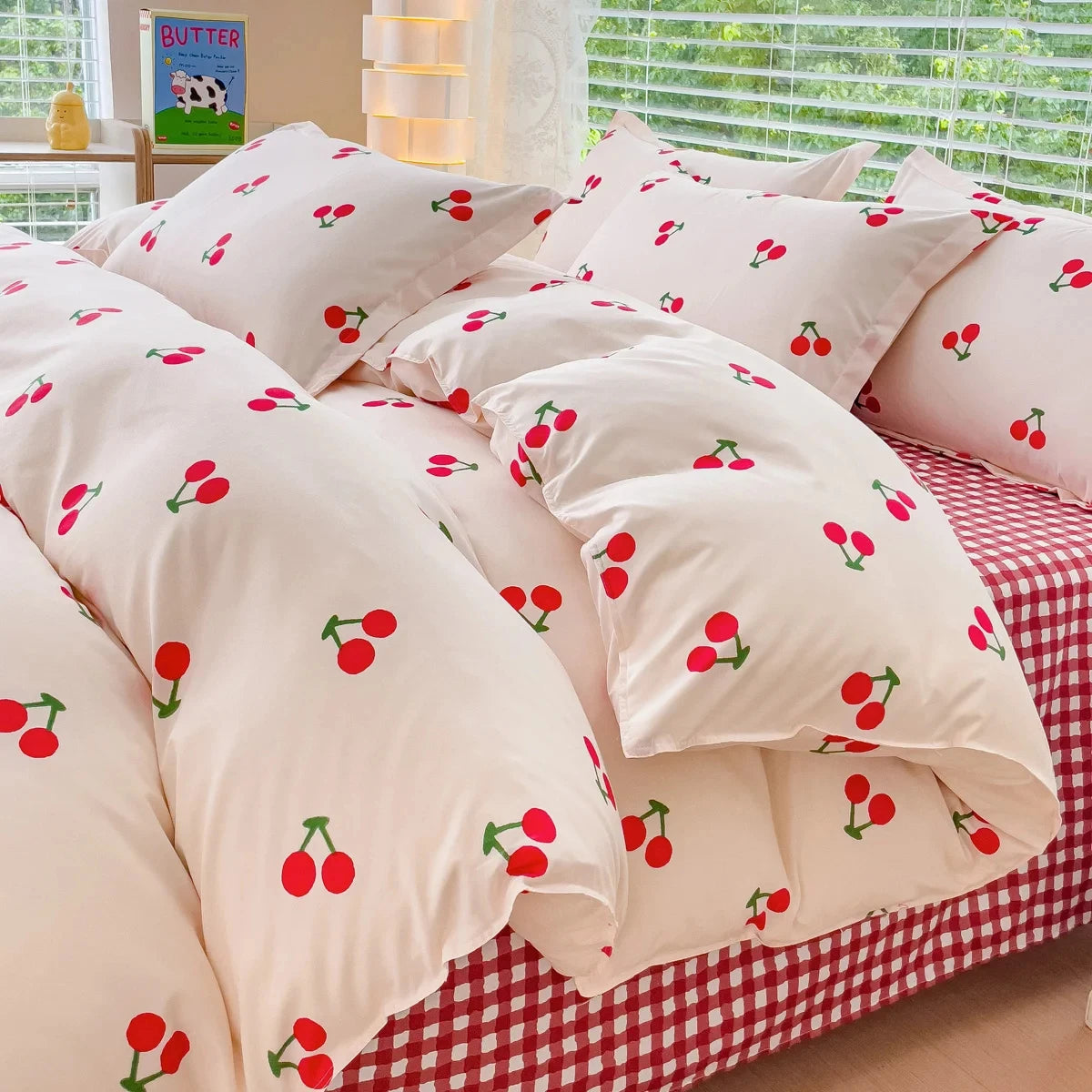 Pink Floral Bedding Set – Soft Duvet Cover, Bed Sheet & Pillowcases