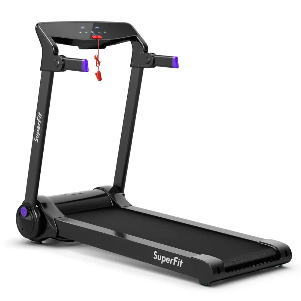 3HP Folding Electric Treadmill Running Machine-Purple - Purple - Treadmills