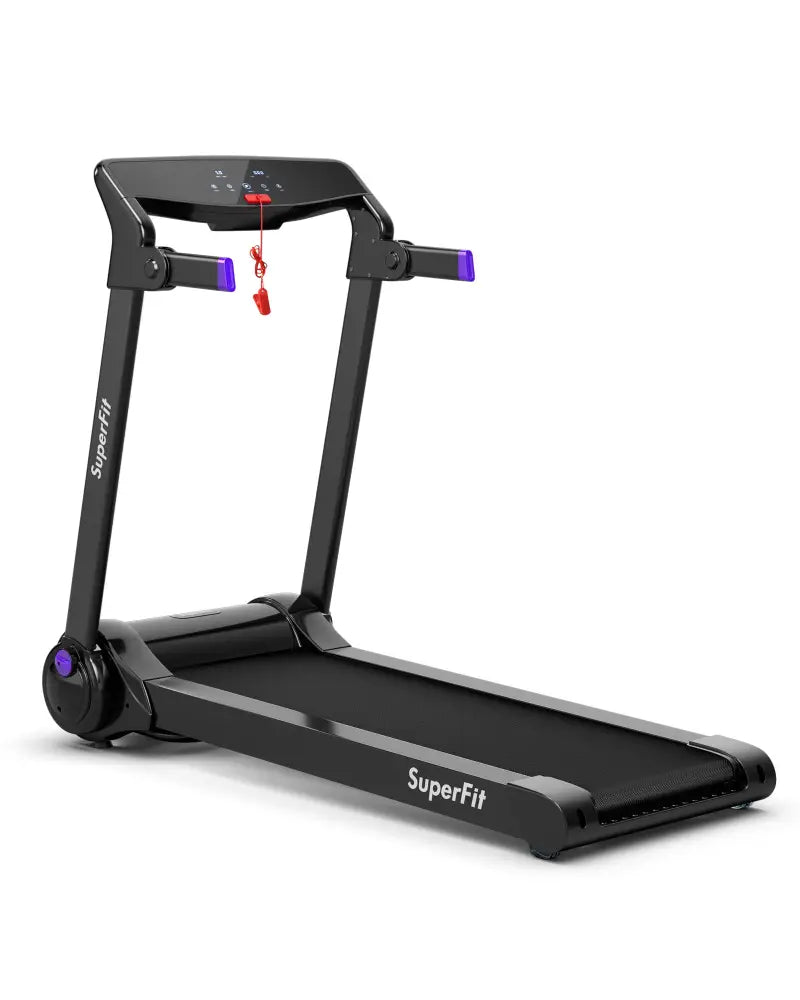 3HP Folding Electric Treadmill Running Machine-Purple - Purple - Treadmills