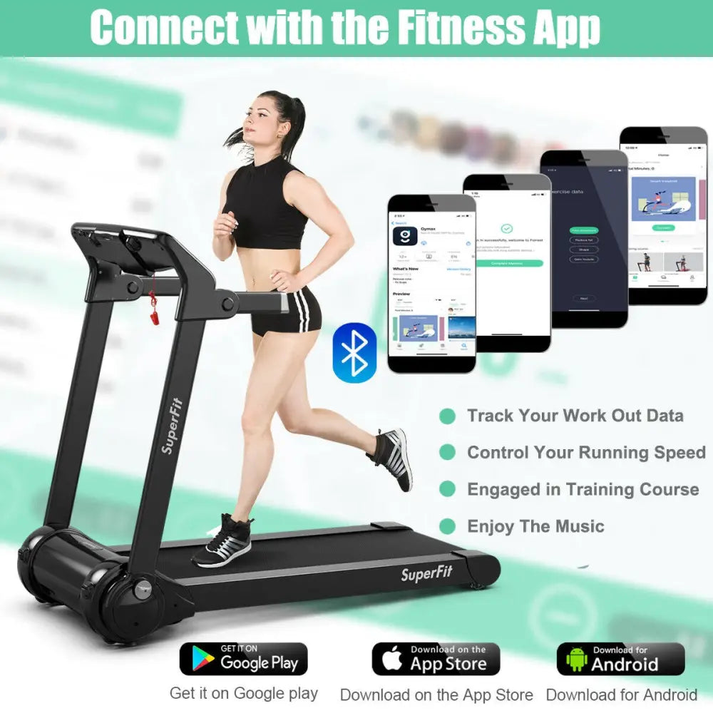 3HP Folding Electric Treadmill Running Machine-Silver - Silver - Treadmills