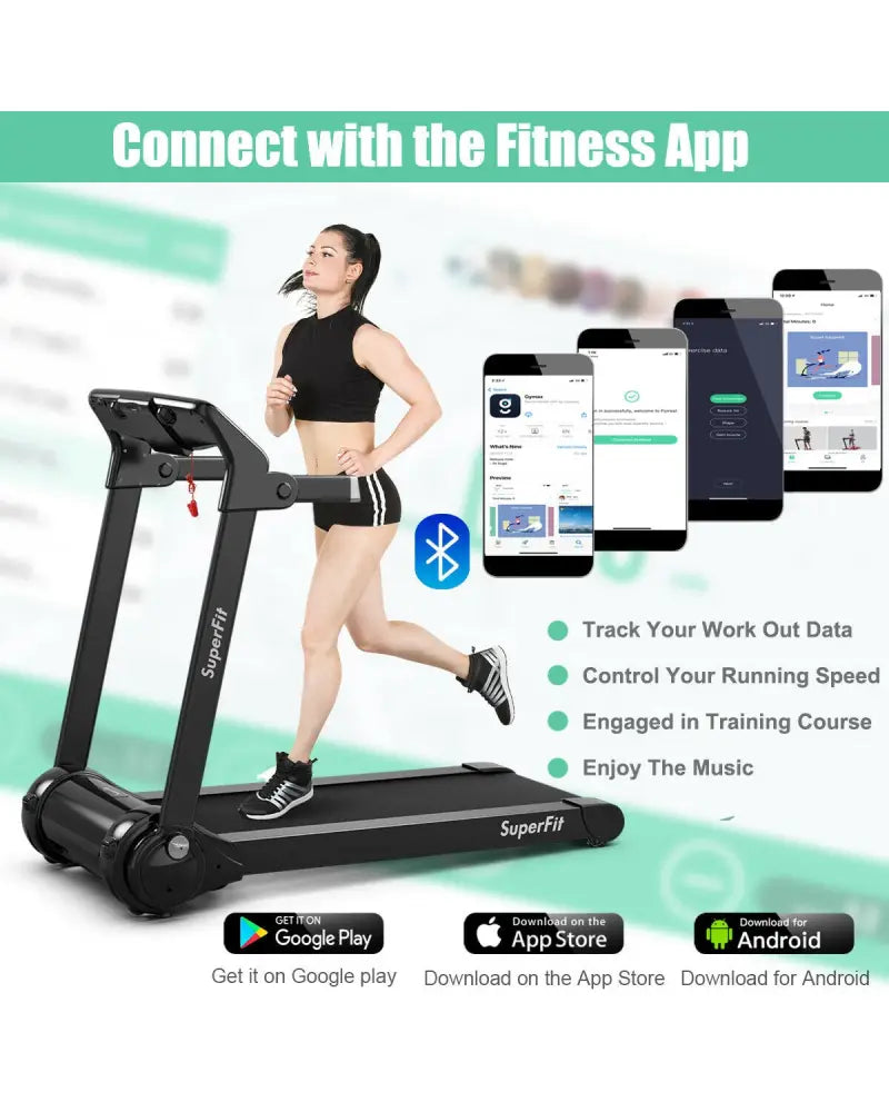 3HP Folding Electric Treadmill Running Machine-Silver - Silver - Treadmills