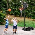 4.25-10 Feet Portable Adjustable Basketball Goal Hoop System - Black - Sport Equipments