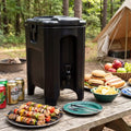 4.4 Gallons Insulated Beverage Dispenser with Ergonomic Handles Set of 2-Black - Black - Water Dispensers