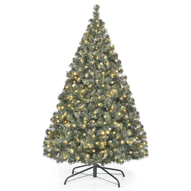 4.5 Feet PVC Pre-lit Artificial Hinged Christmas Tree - Green - Christmas Tree