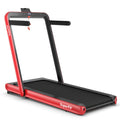 4.75HP 2 In 1 Folding Treadmill with Remote APP Control-Red - Red - Treadmills