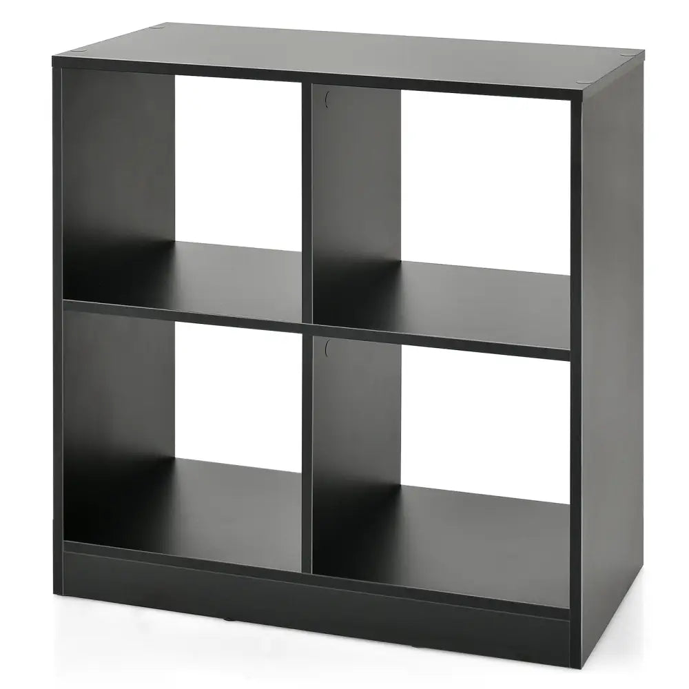 4-Cube Kids Bookcase with Open Shelves-Black - Black - Kids Storage