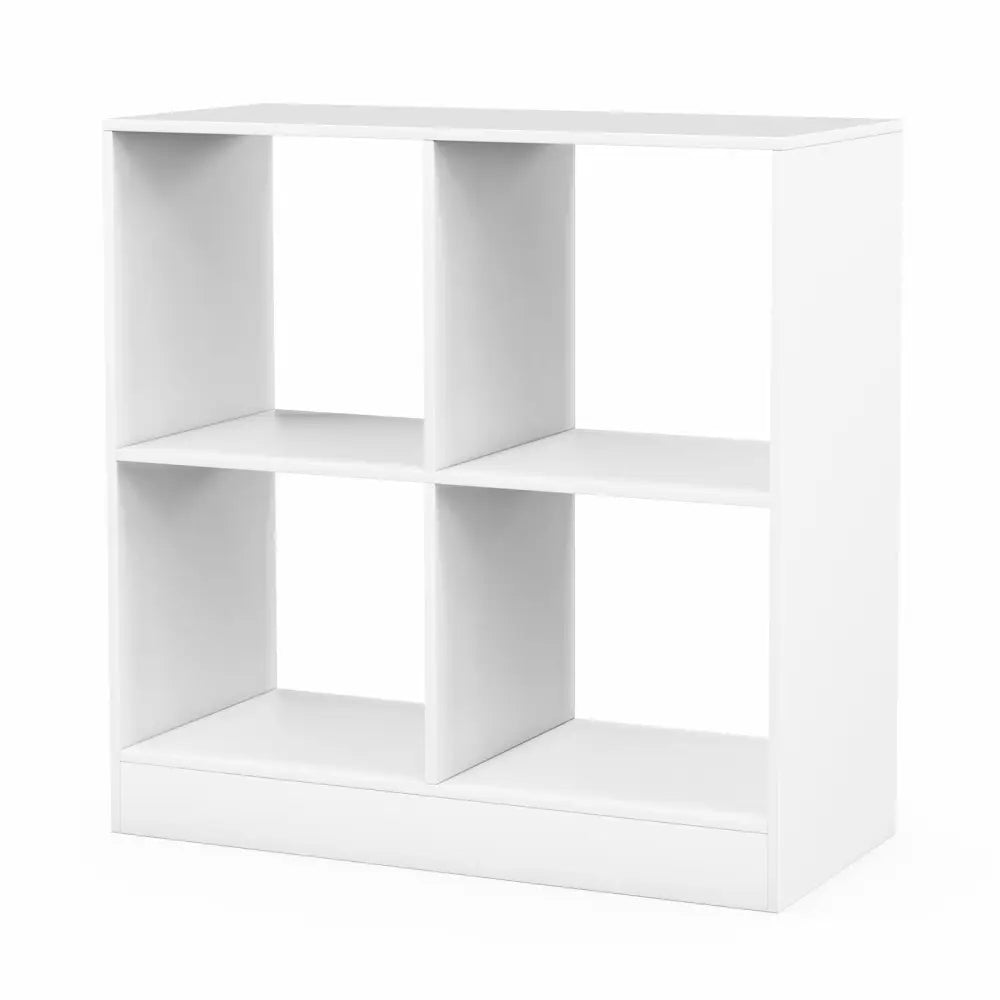 4-Cube Kids Bookcase with Open Shelves-White - White - Kids Storage