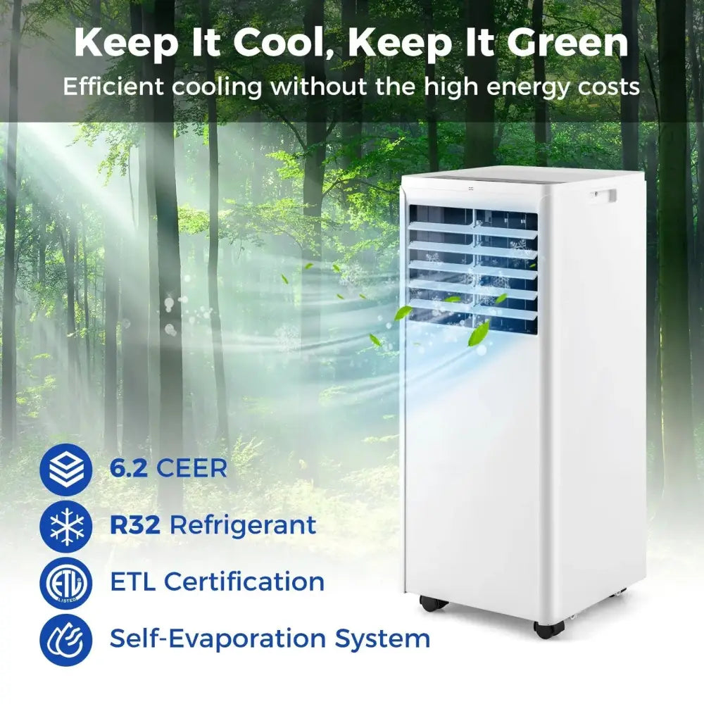 4-in-1 8000 BTU Portable Air Conditioner with Fan and Dehumidifier Costway