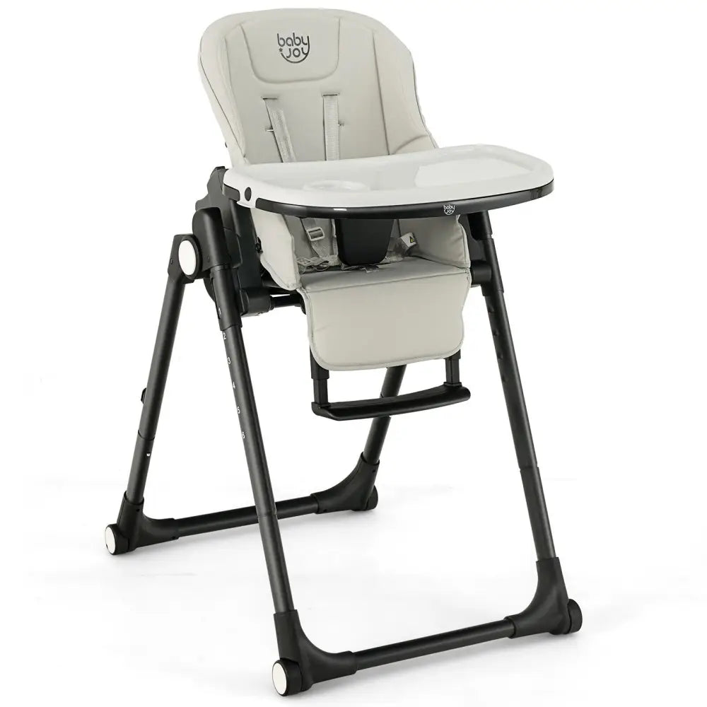 4-in-1 Baby High Chair with 6 Adjustable Heights-Gray - Gray - High Chairs
